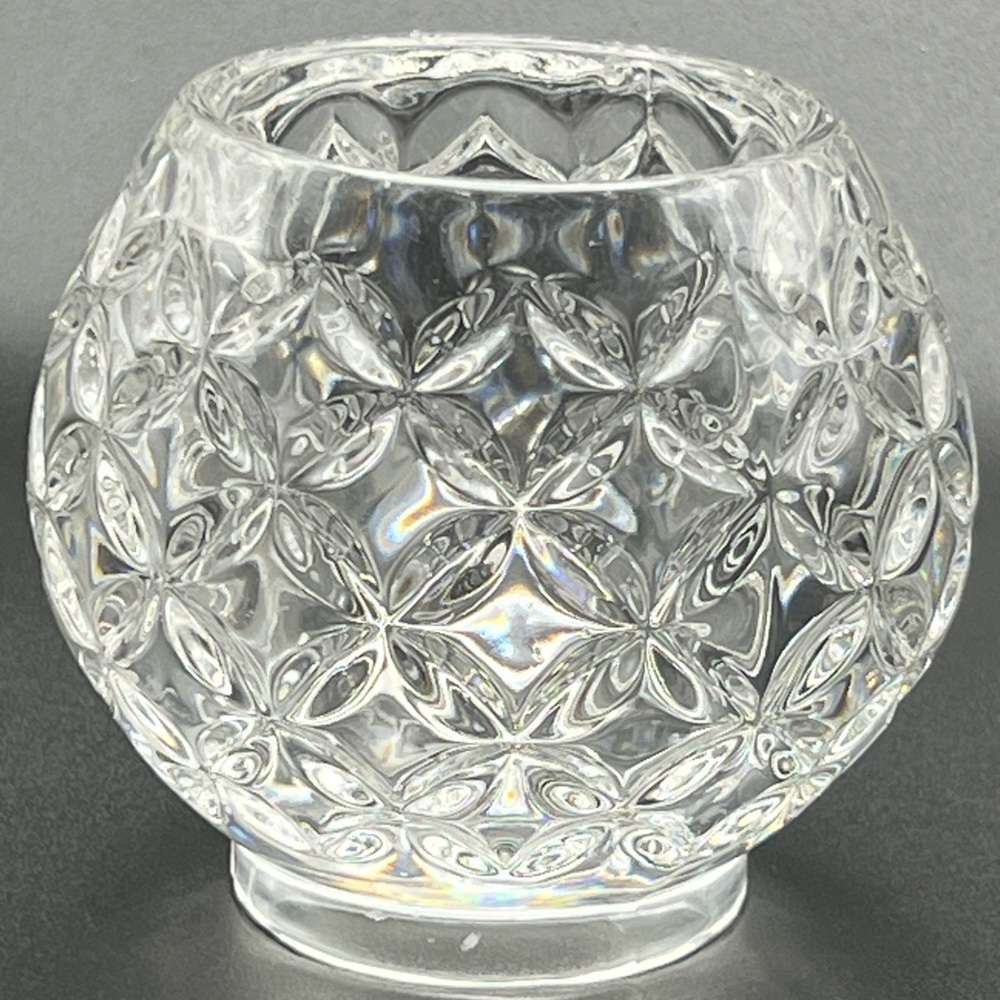 Vintage Zajecar Round Crystal Candle Holder